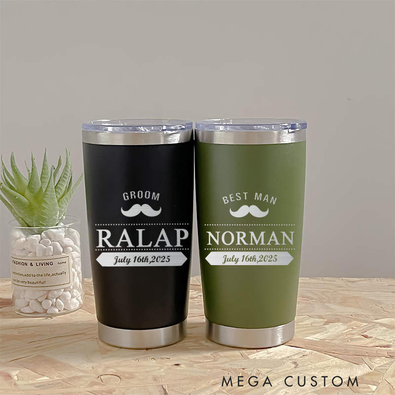 Personalized 20oz Tumbler for Groomsmen Wedding Groomsman Insulated Tumbler Best Man Gift Tumbler Bachelor Party Favor Groomsman Proposal Gift
