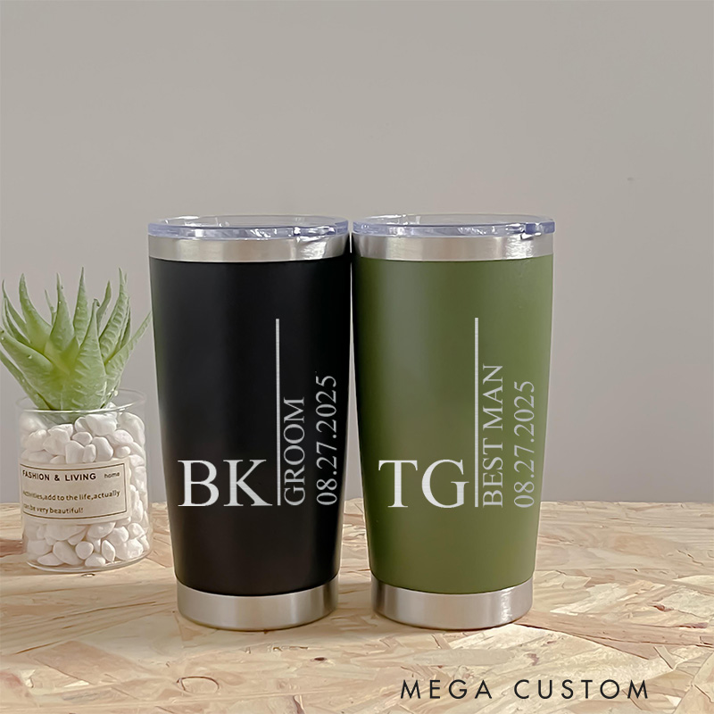 Personalized Best Man Gift Tumbler Groomsman Insulated Tumblers 20oz Tumbler for Groomsmen Bachelor Party Favor Wedding Party Favors Tumbler
