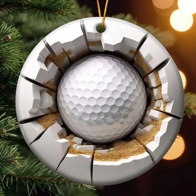 Personalized Sports Christmas Ornaments with Baseball Soccer and Basketball Designs Perfect Holiday Decor for Sports Fans