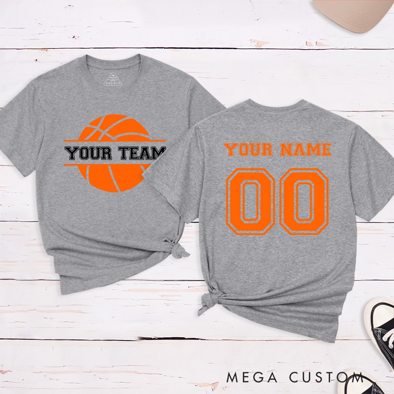 Personalized Basketball T-Shirts with Custom Team Name Player Name and Jersey Number for a Bold and Stylish Design