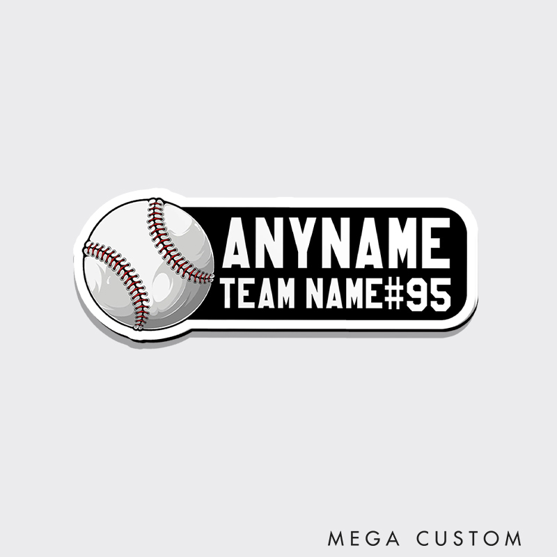 Personalized Athletic Fridge Magnet with Bold Team Name and Player Number