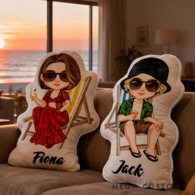 Personalized Travel Pillow Graphic 3D Print Beach Vacation Sea Trip Pillow for Travel Lovers