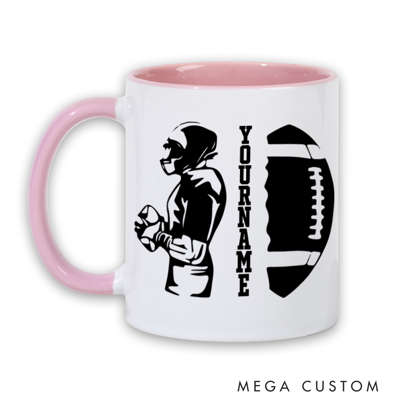 [Copy]Personalized American Football Mug with Custom Name and Helmet Design