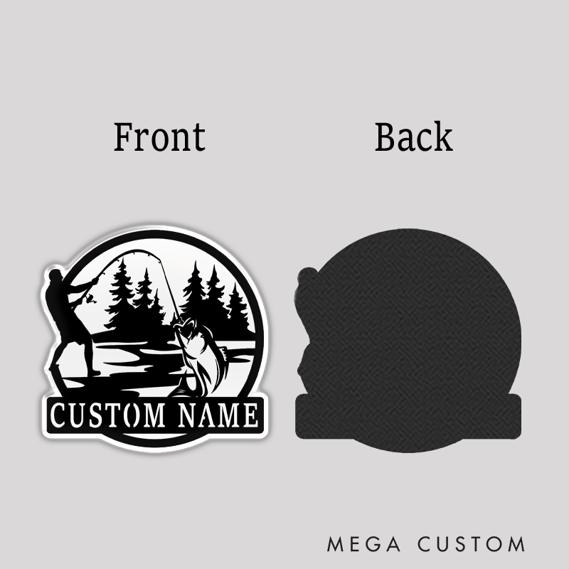 Personalized Fishing Themed Fridge Magnet Strong Magnetic Design Perfect for Home Decor Gifts and Fishing Enthusiast
