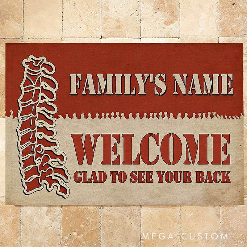 Personalized Racing Tire Mask Door Mat Custom Name Mat Gifts