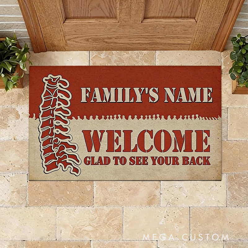Personalized Racing Tire Mask Door Mat Custom Name Mat Gifts