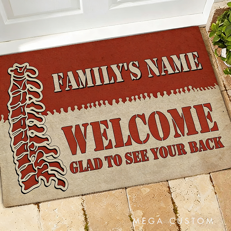 Personalized Racing Tire Mask Door Mat Custom Name Mat Gifts