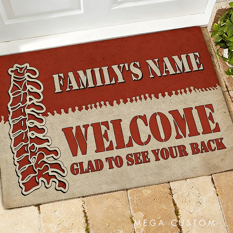 Personalized Racing Tire Mask Door Mat Custom Name Mat Gifts