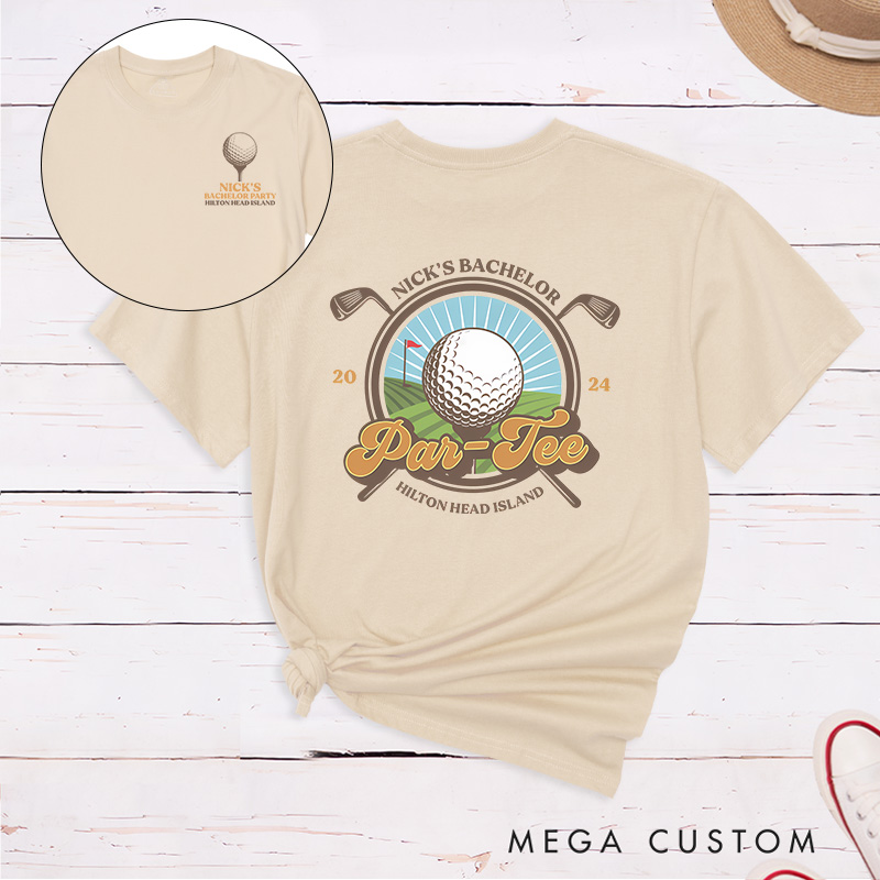 Personalized Golf Trip Bachelor Par Tee T-Shirt Custom Golfing Bachelor Party Unisex Shirt Bachelor Party Shirt