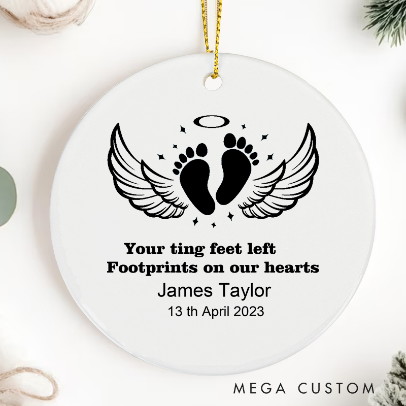 Personalized Angel Baby Loss Ornament Infant Loss Miscarriage Gift Stillbirth Keepsake Pregnancy Loss Gift Baby Memorial Christmas Ornament