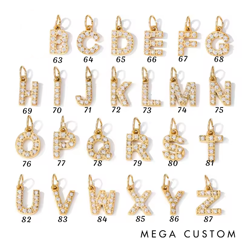 Personalized Charm Necklace Engraved Pendant with Charms Pearl and Gemstone Perfect Gift for Women Mom or Loved Ones