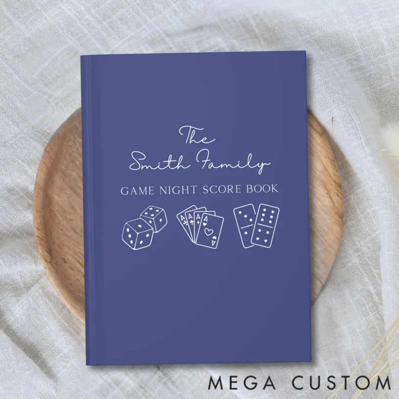 Personalized Score Book for Families Custom Family Game Night Gifts 