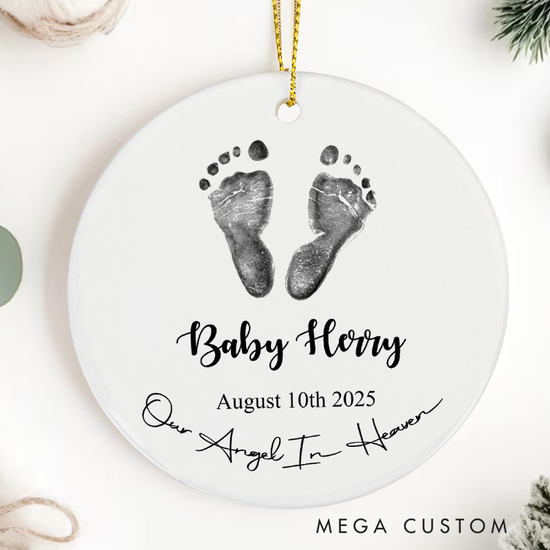 Personalized Infant Loss Memorial Ornament Custom Baby Memorial Gift Baby Miscarriage Gift in Memory of Child Angel Baby Sympathy