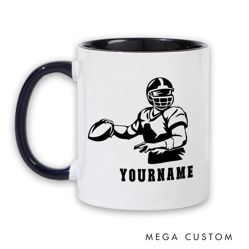 [Copy]Personalized American Football Helmet Mug with Custom Player Name