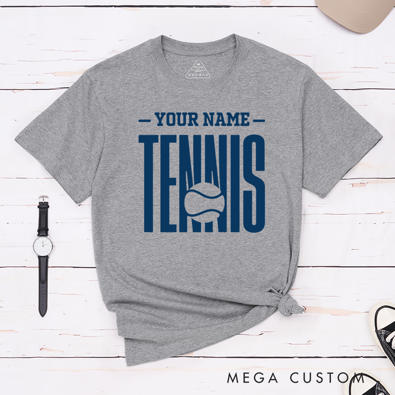 Personalized Tennis T-Shirt with Customizable Name