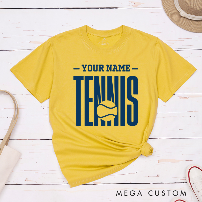 Personalized Tennis T-Shirt with Customizable Name