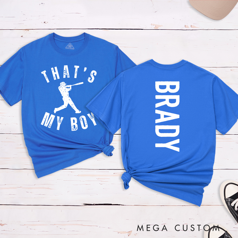 Personalized That's My Boy Baseball T-Shirt with Name