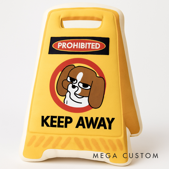 Personalized Quiet Please Dog Novelty Shaped Pillow Customizable Text Gift for Kids and Dog Lovers