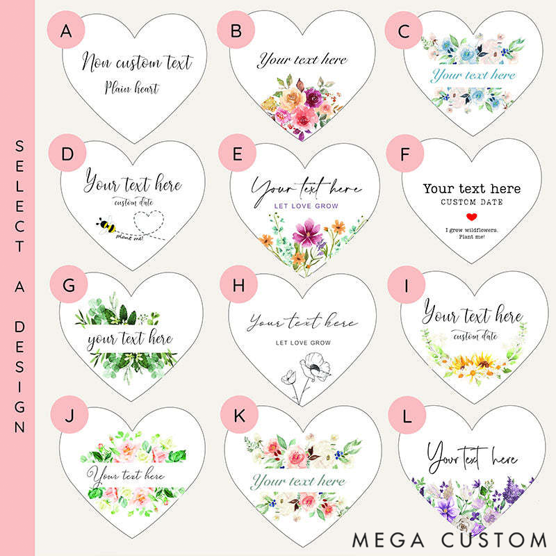 Personalized Bulk Packaged Plantable Heart-Shaped Seed Paper Wedding Favors and Thank You Gifts