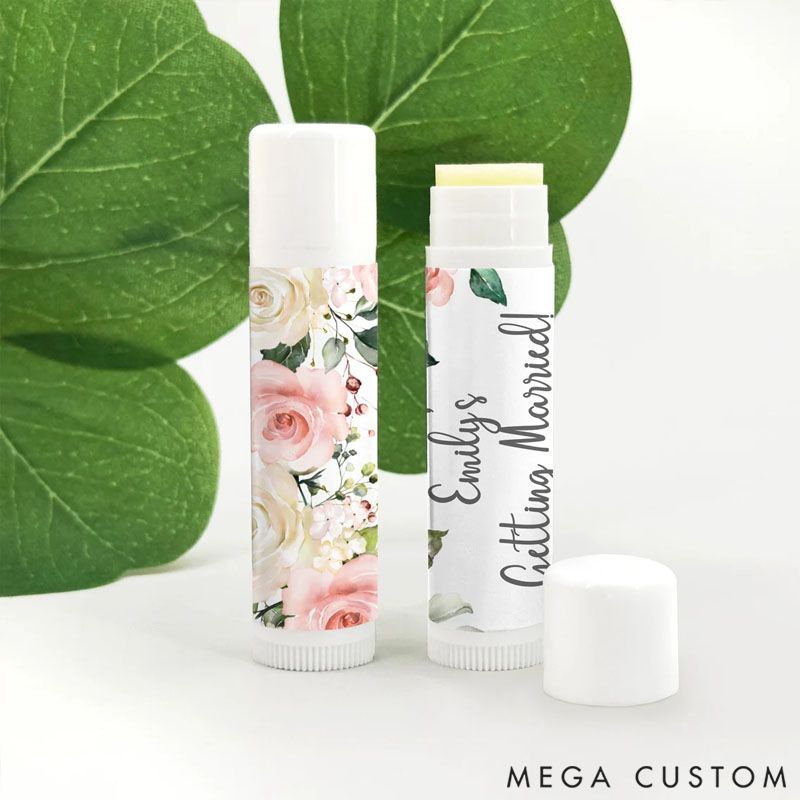 Personalized Wedding Lip Balm Favors Perfect Wedding Favors and Bridal Shower Gifts