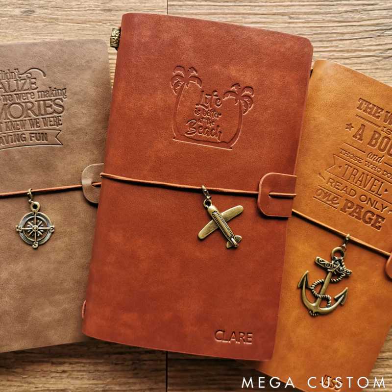 Personalised Travel Journal Notebook Ultimate Travel Gift Great Birthday Present Valentine's Day Gift