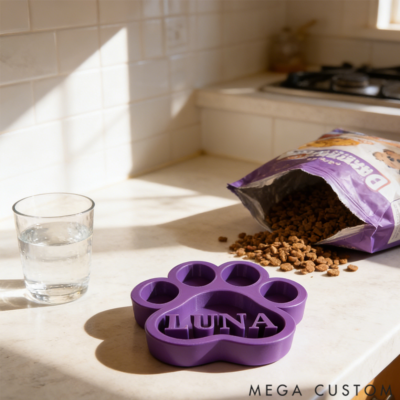 Personalized Custom Pet Bowl for Cats and Dogs with Customizable Text