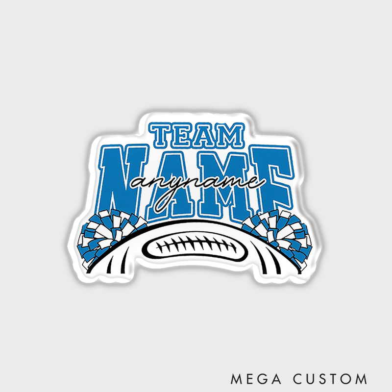 Personalized American Football Cheer Fridge Magnets with Custom Player Team Name and Player Name