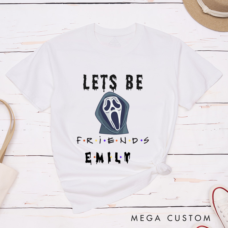 Personalized Let's Be Friends Ghosts Couple Halloween Matching T-Shirt 
