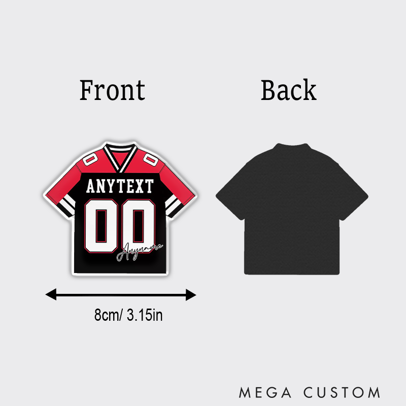 Personalized American Football and Rugby Player Jersey Fridge Magnets with Custom Player Name and Number