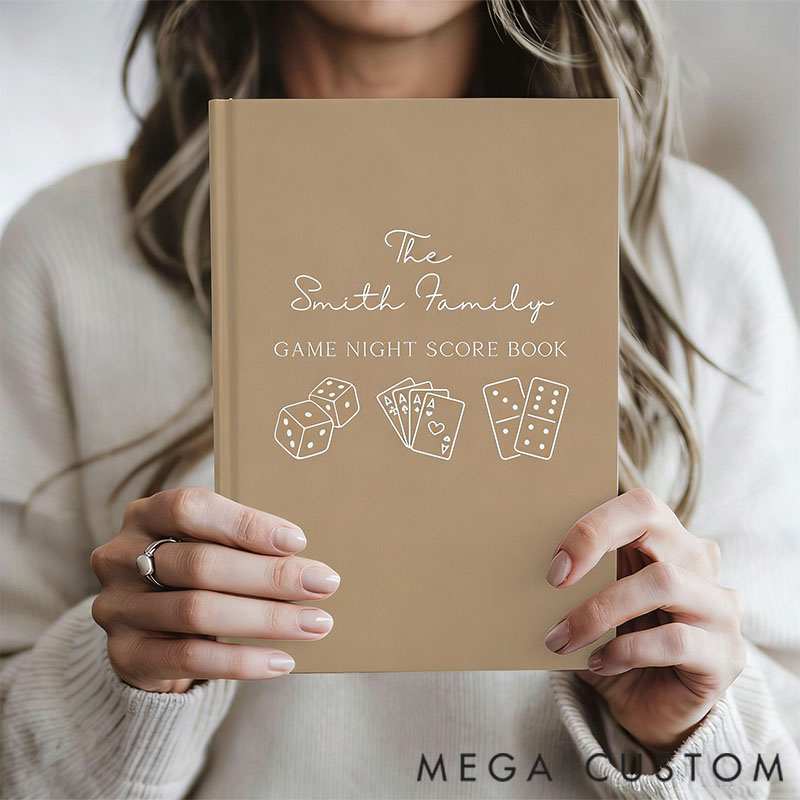 Personalized Score Book for Families Custom Family Game Night Gifts 