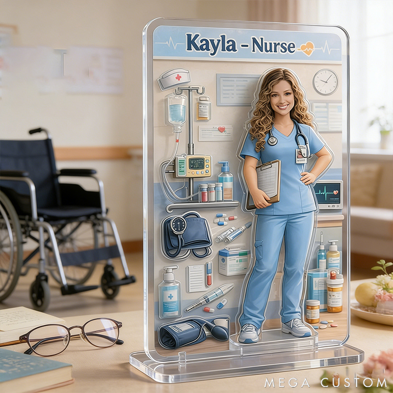 Personalized NurseTheme Acrylic Decor Custom Photo Gift the Perfect Present for Nurses