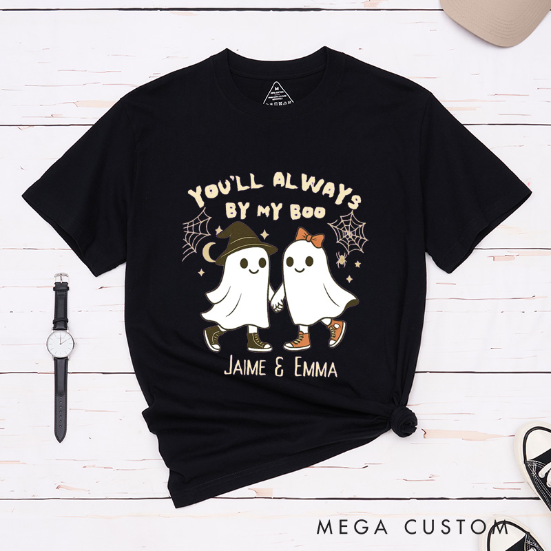 Personalized Ghost Couple Matching Halloween T-Shirt Cute Halloween Shirt For Husband and Wife