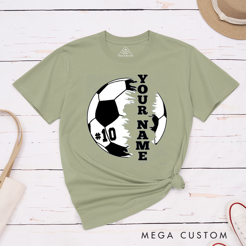 Personalized Dynamic Soccer T-Shirt with Custom Name and Number