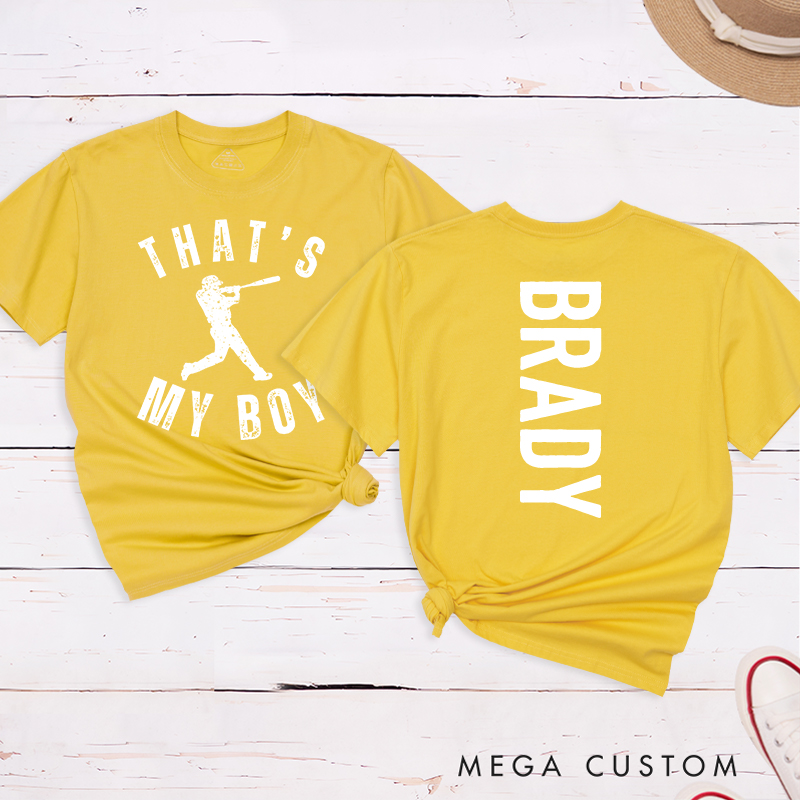 Personalized That's My Boy Baseball T-Shirt with Name