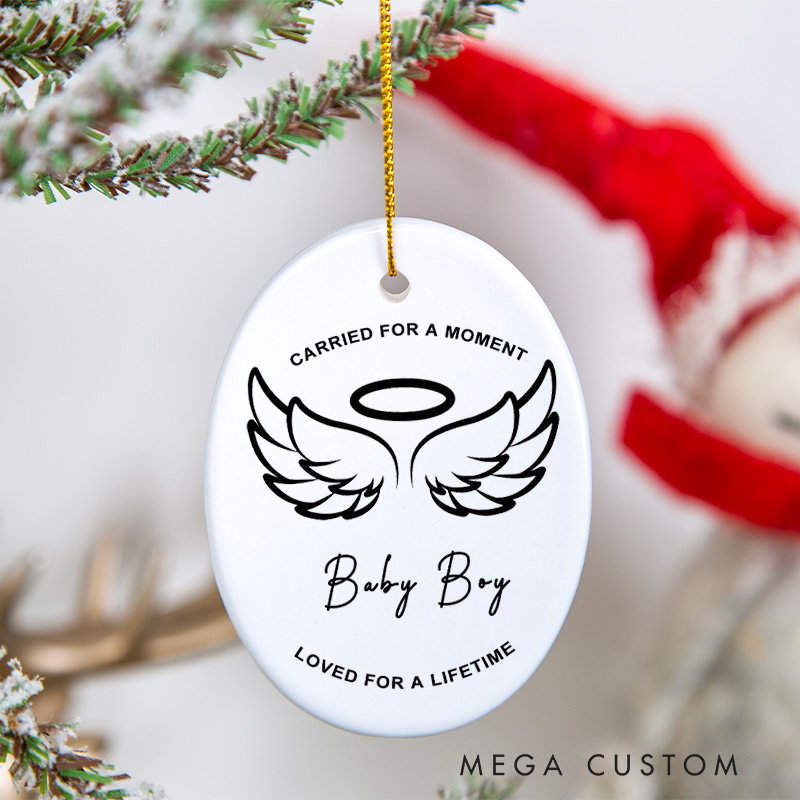 Personalized Baby Loss Ornament Miscarriage Ornament Stillbirth Gift for Mothers Sympathy Gift Angel Wings Infant Loss Ornament 
