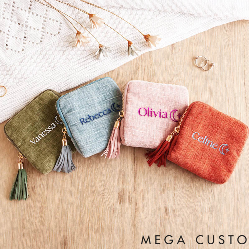 Personalized Travel Jewelry Case Custom Organizer Gift for Women