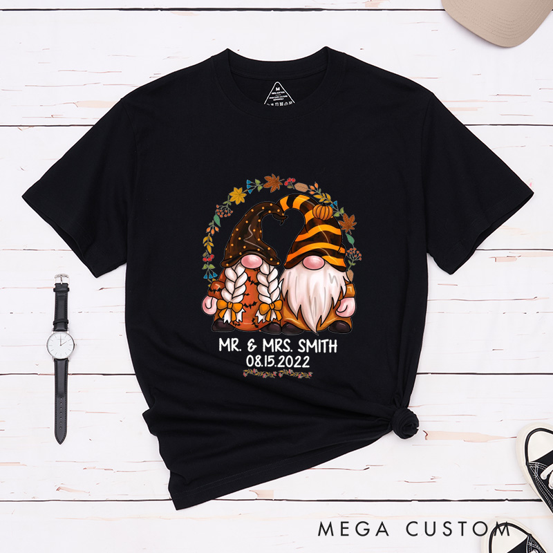 Personalized Mr and Mrs Dwarf Couple Matching Halloween T-Shirt 