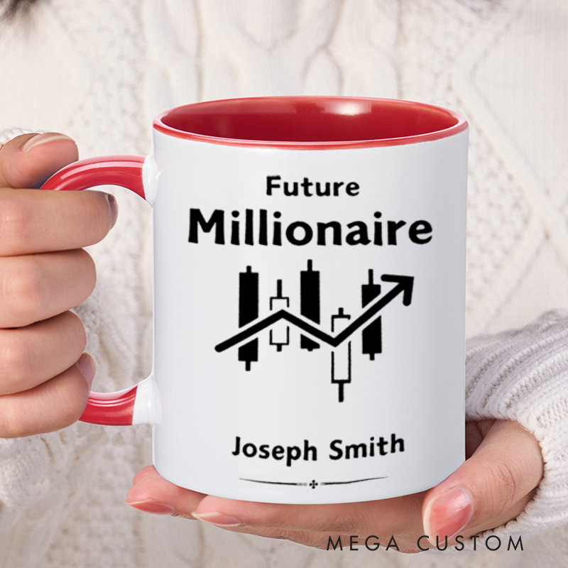 Personalized Farewell Mug with Future Millionaire Design Heartfelt Gift for Coworkers