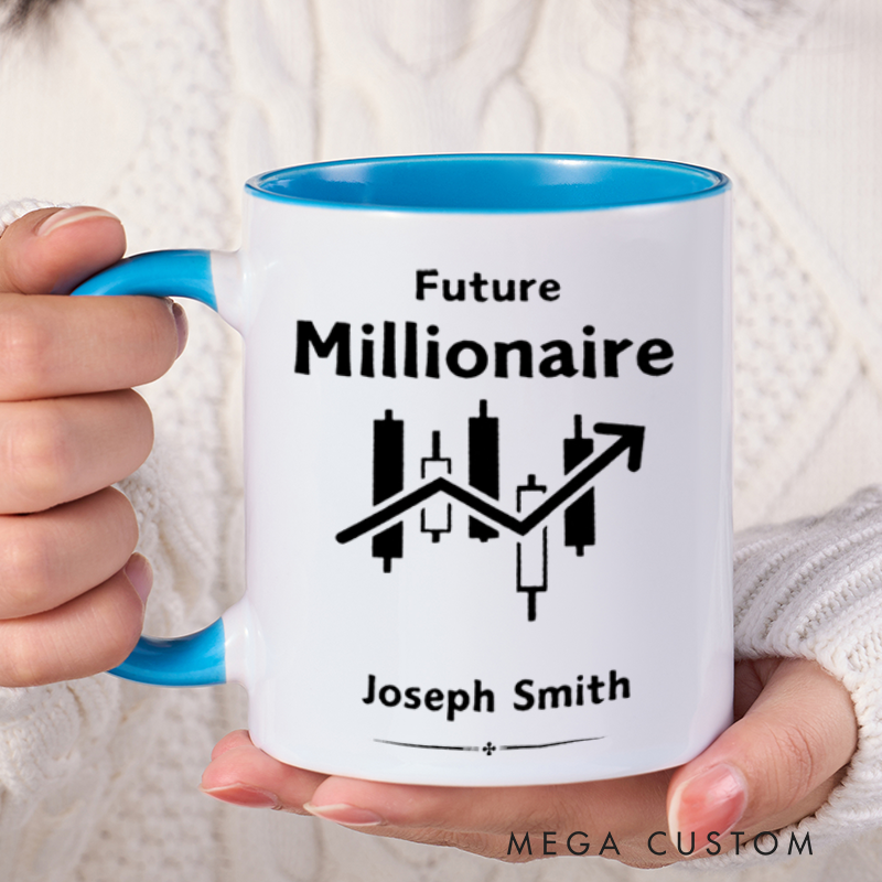 Personalized Farewell Mug with Future Millionaire Design Heartfelt Gift for Coworkers