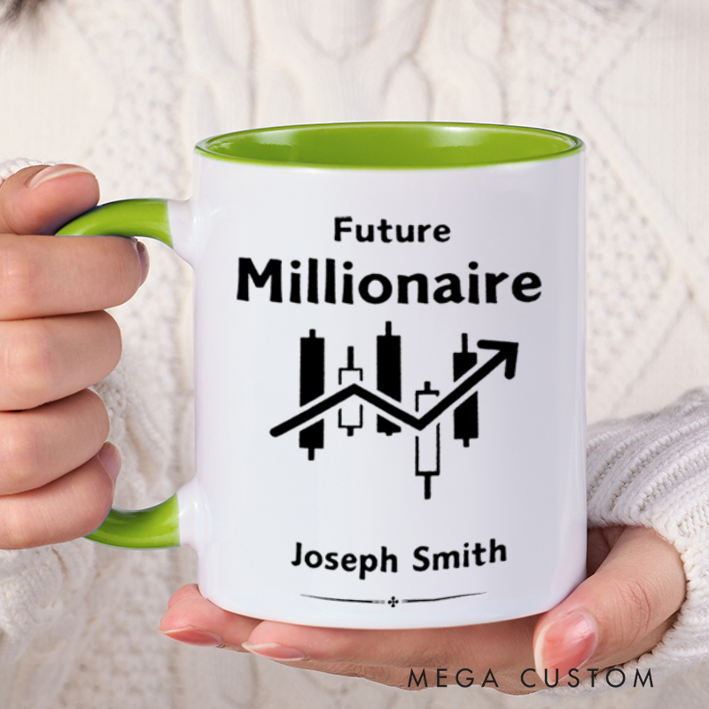 Personalized Farewell Mug with Future Millionaire Design Heartfelt Gift for Coworkers