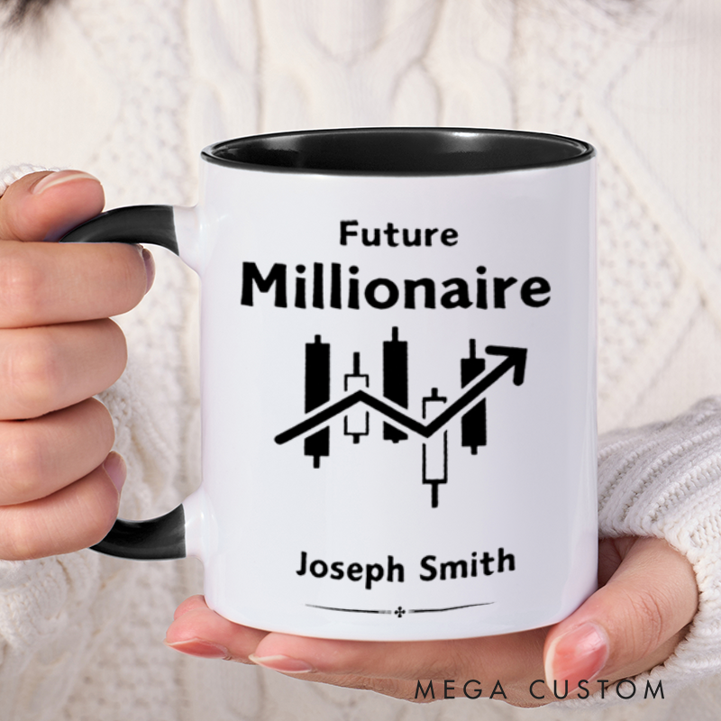 Personalized Farewell Mug with Future Millionaire Design Heartfelt Gift for Coworkers