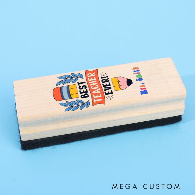 Personalized Magnetic Wooden Whiteboard Erase Best Teacher Ever Design Appreciation Gift for Teachers