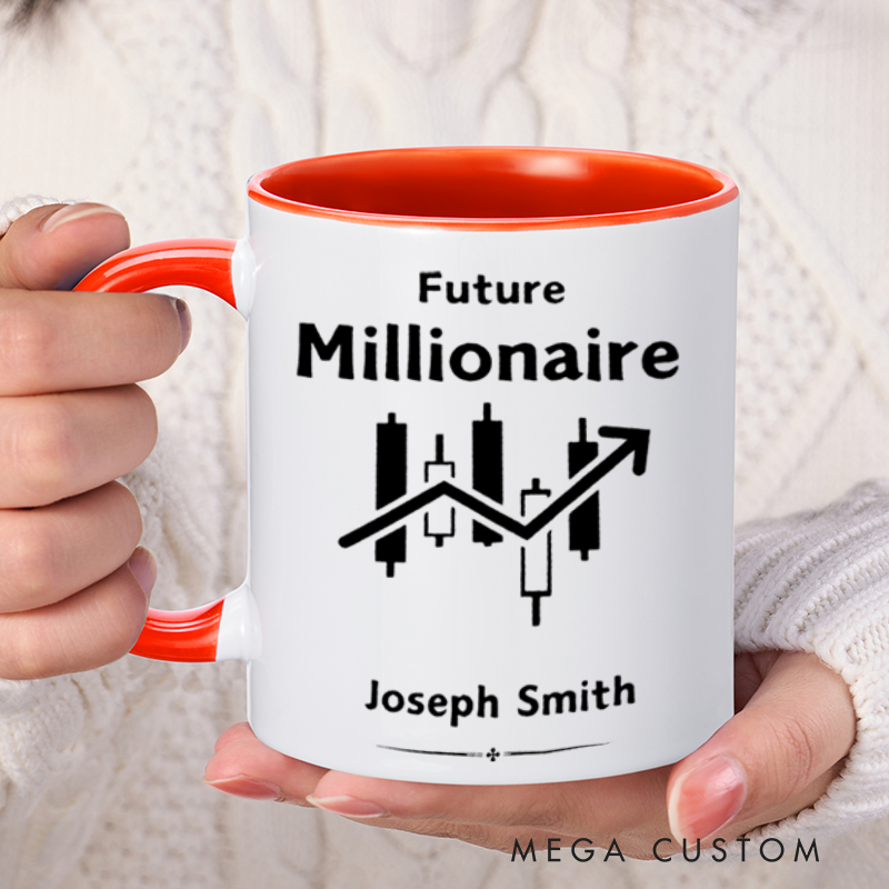 Personalized Farewell Mug with Future Millionaire Design Heartfelt Gift for Coworkers