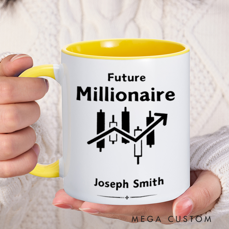 Personalized Farewell Mug with Future Millionaire Design Heartfelt Gift for Coworkers
