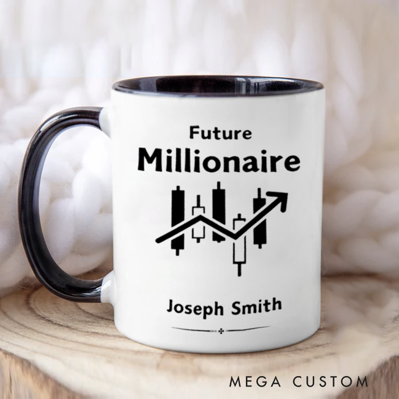 Personalized Farewell Mug with Future Millionaire Design Heartfelt Gift for Coworkers