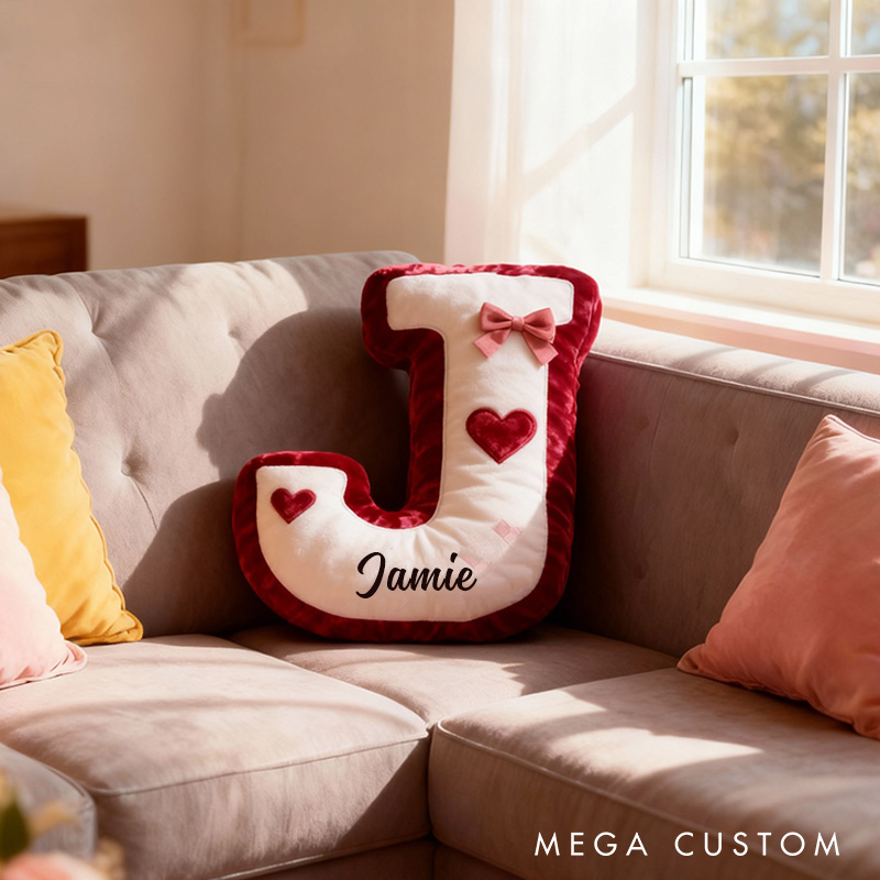 Personalized Couple Initial Pillows Valentines Gift for Couples Initial Pillow with Name for Couple Xmas Decor Couple Pillow