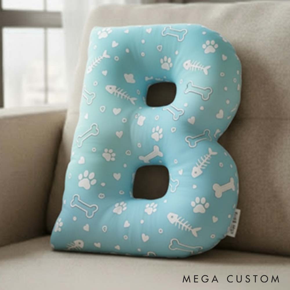 Personalized Pet Lover Letter Pillow with Custom Name Pillow