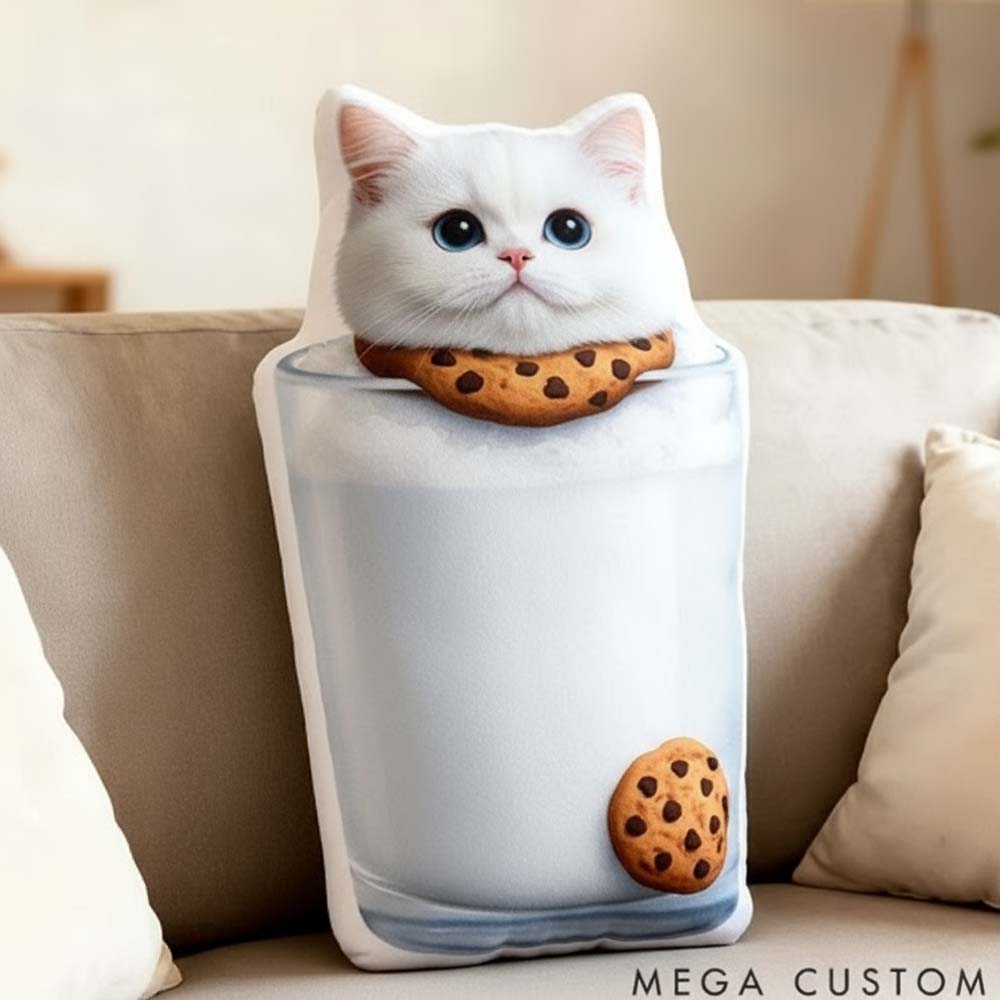 Personalized Pet Lover Drink and Custom Photo Cute Pillow