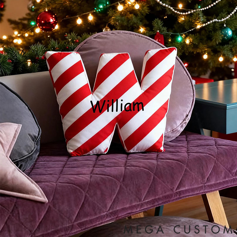 Personalized Graphic 3D Print Pillows Letter Shape Pillows Gifts Christmas Gifts for Family