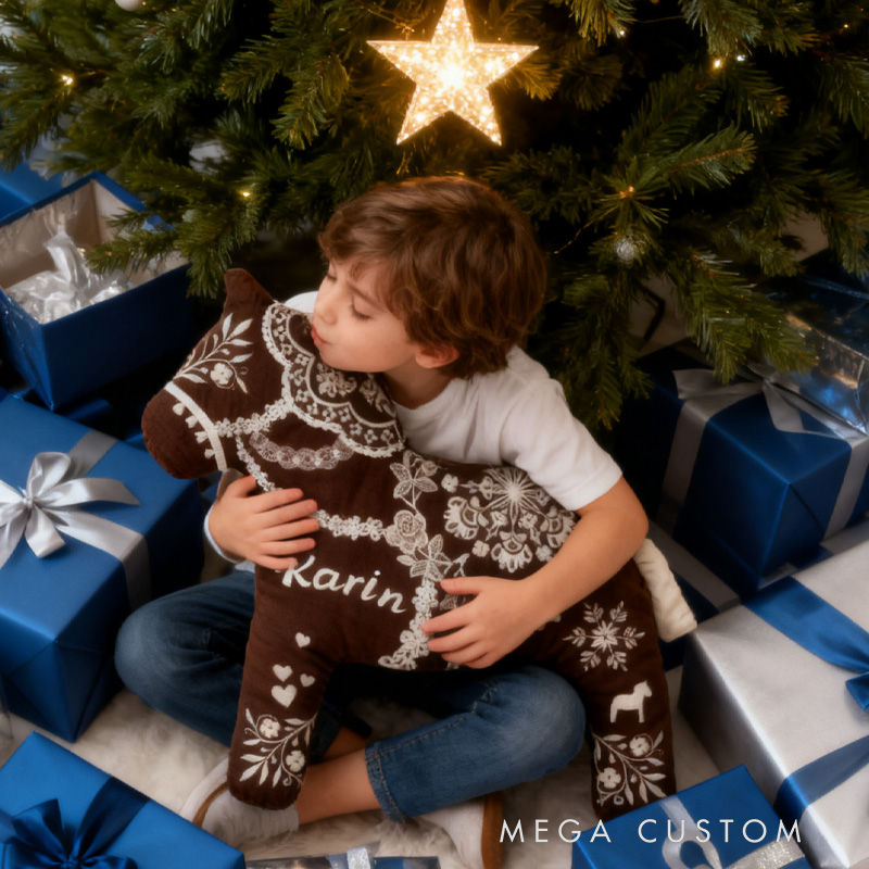 Personalized Equestrian Graphic 3D Print Pillow Brown Xmas Horse for Riding Enthusiasts Horse Lovers Rider Racing Soft and Funny Home Decor